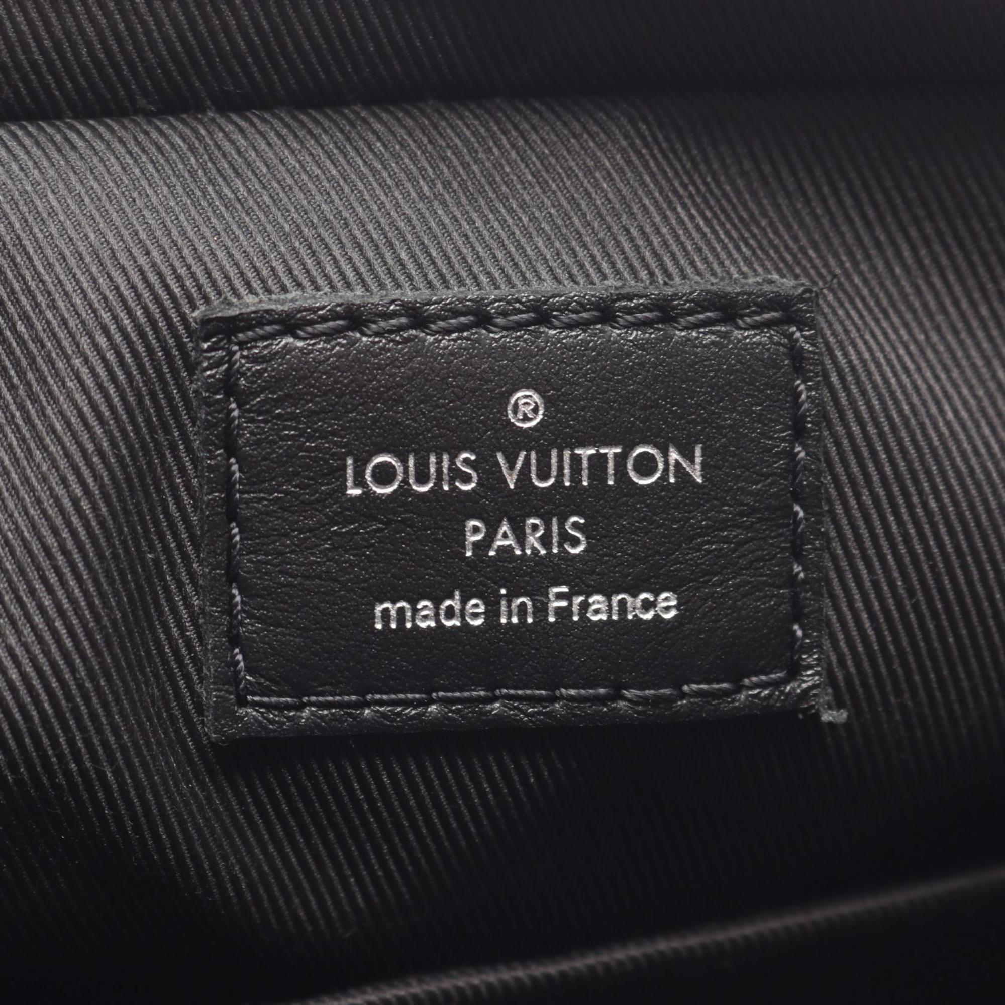 Louis Vuitton Gray White Coated Canvas Leather Shoulder Bag