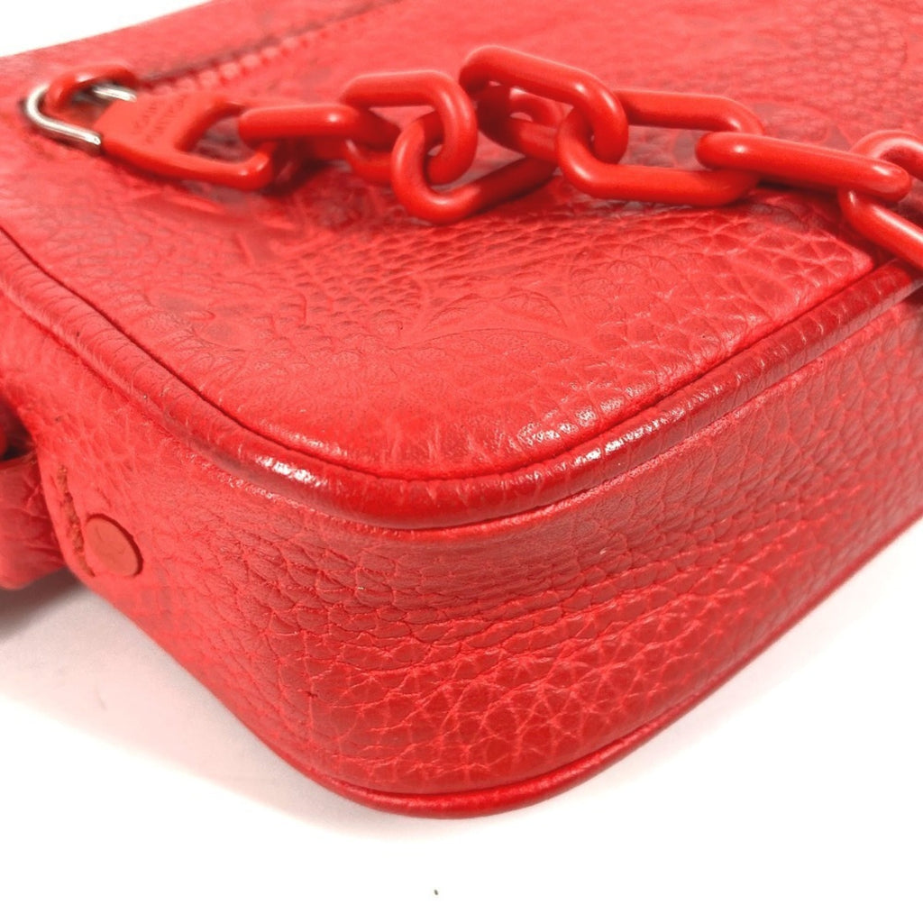 Louis Vuitton Red Color Monogram Empreinte Leather Clutch Bag