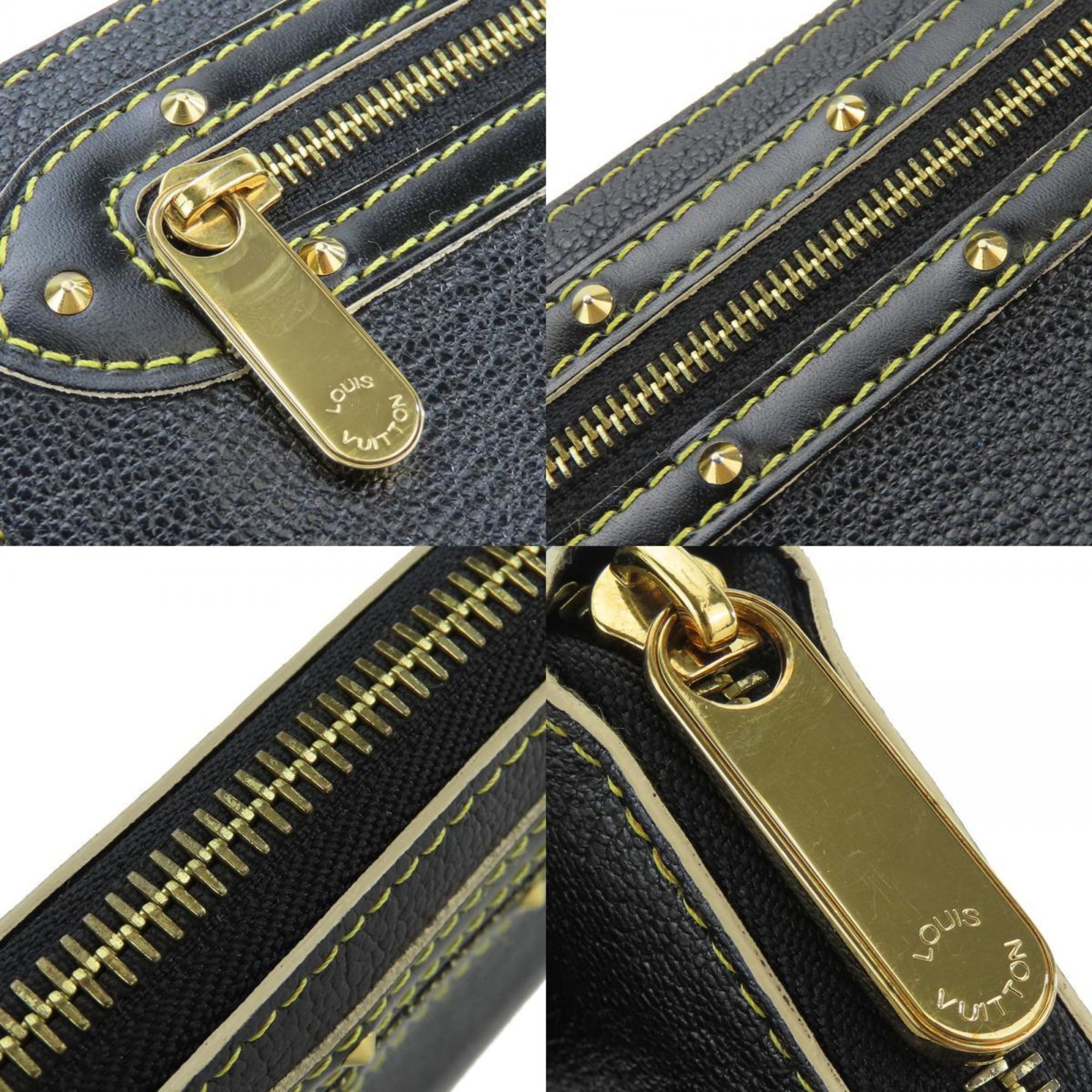 Louis Vuitton Black Leather Long Wallet