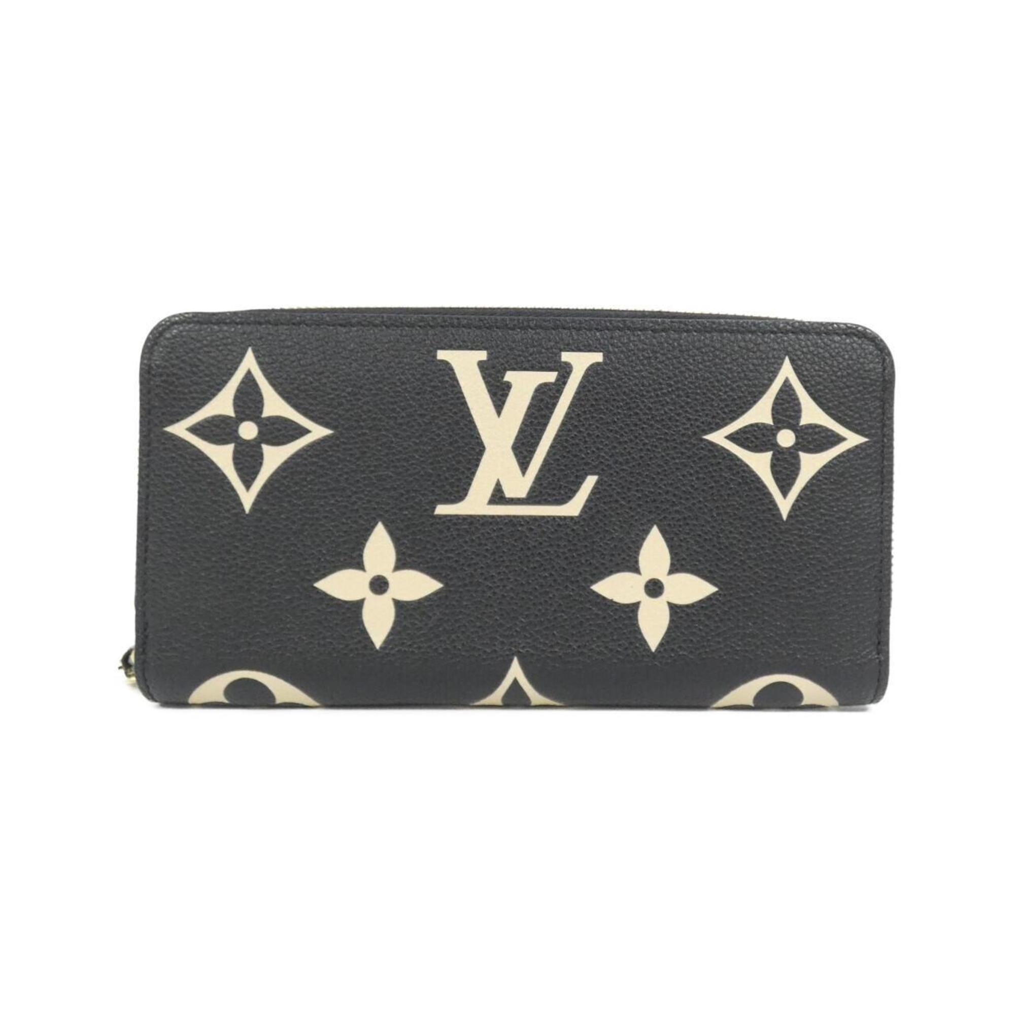 Louis Vuitton Beige Black Monogram Empreinte Long Wallet