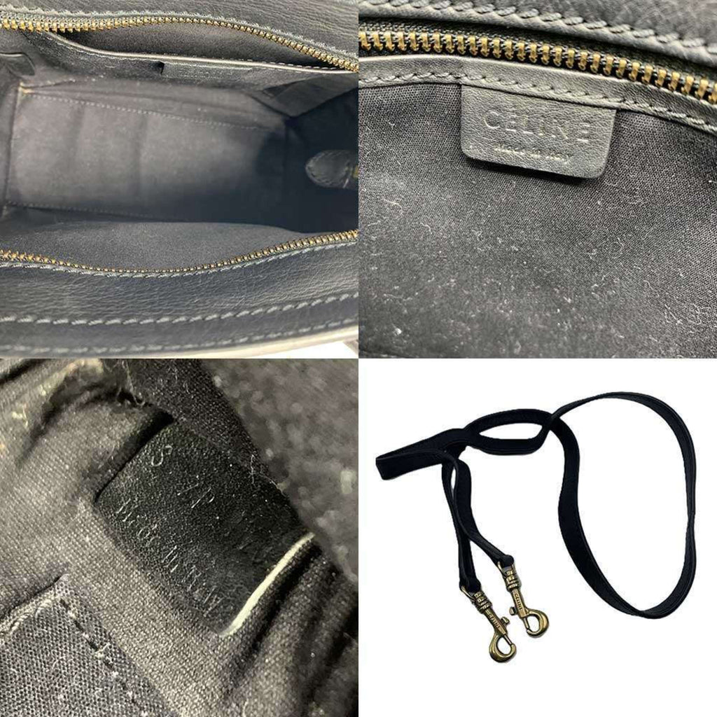 Celine Black Leather Handbag Shoulder Bag