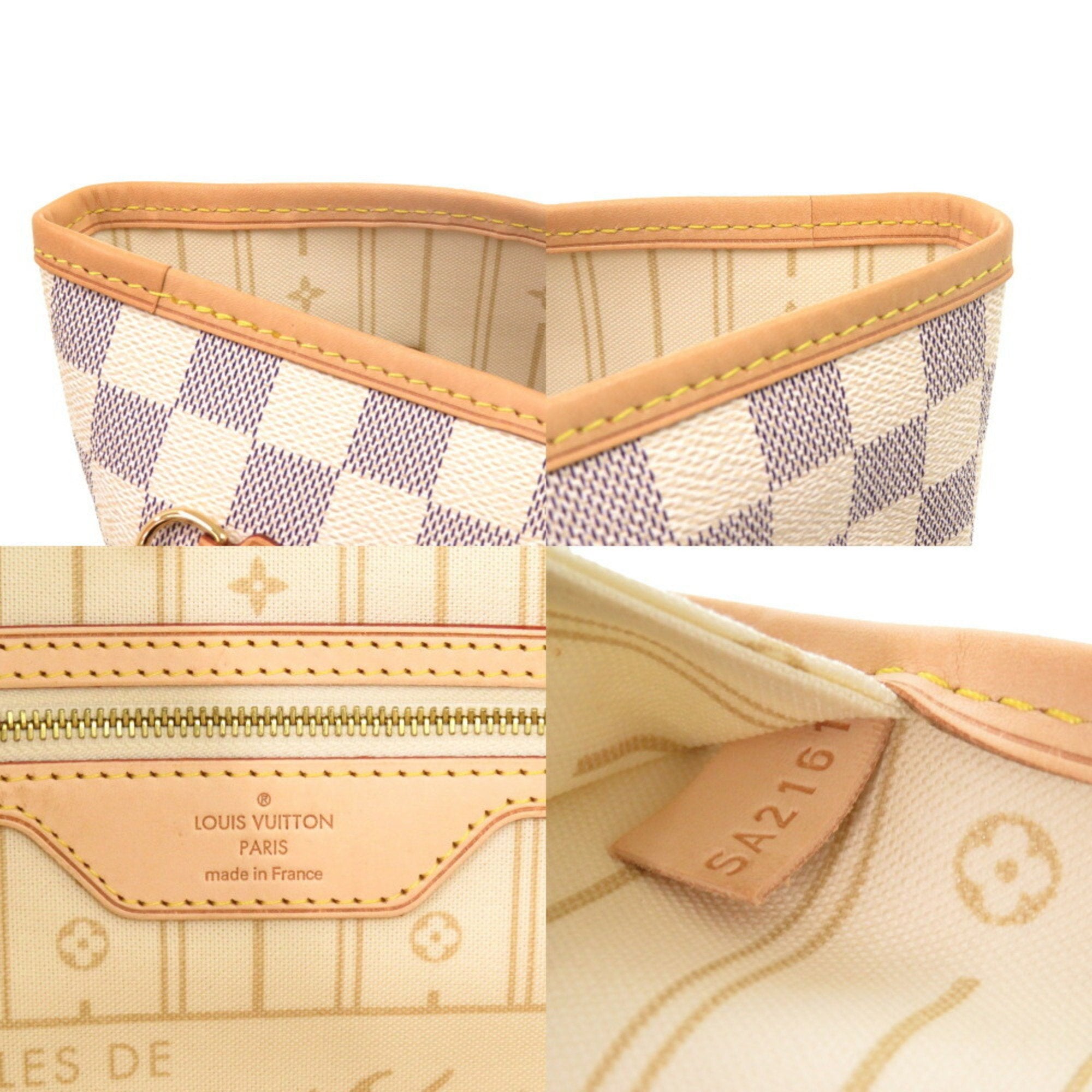 Louis Vuitton White Damier Azur Tote Bag