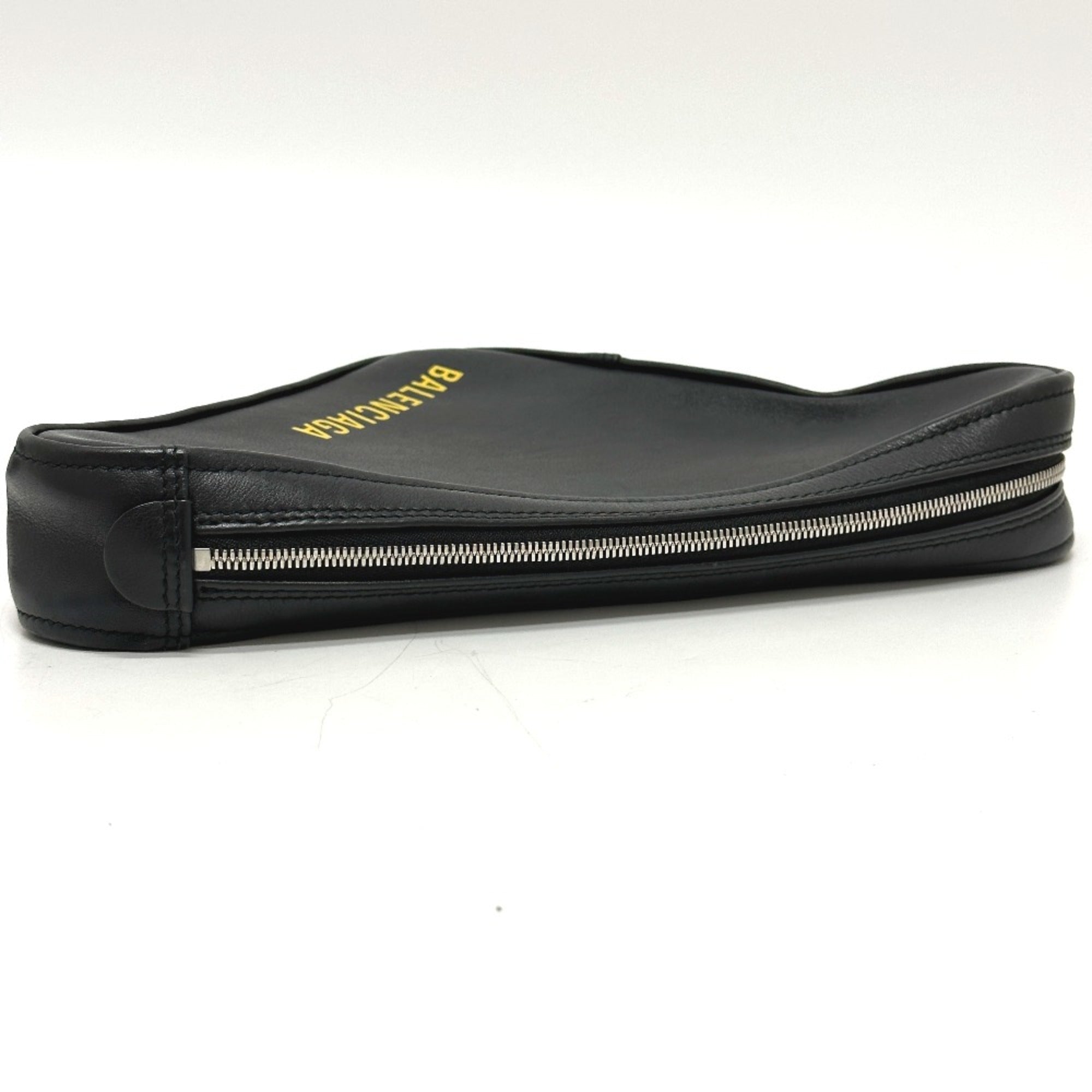 Balenciaga Black Leather Pouch