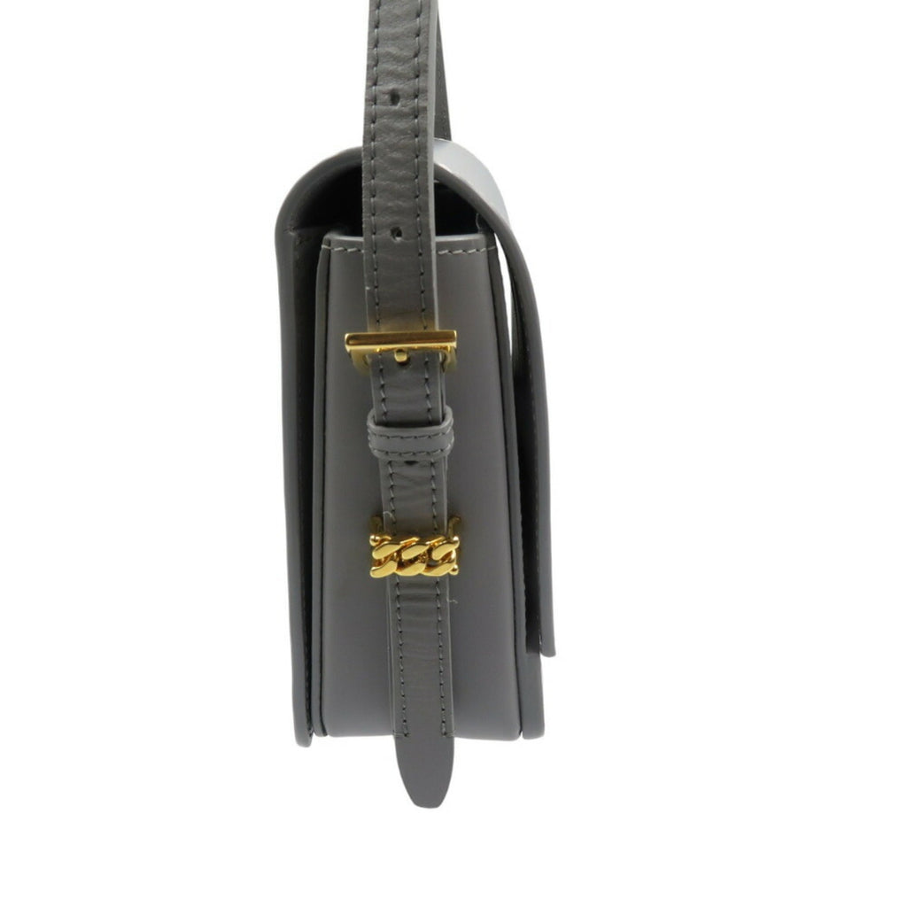 Burberry Gray Leather Shoulder Bag