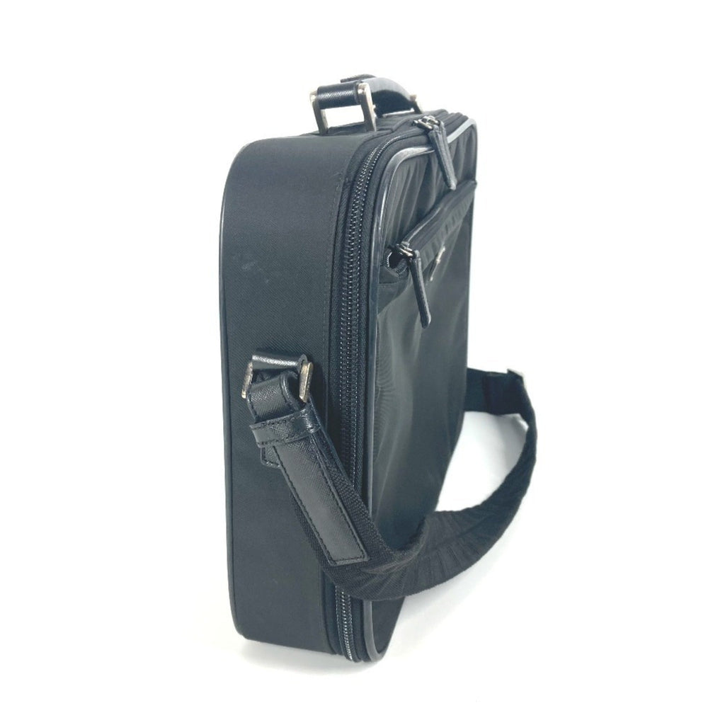 Prada Black Leather Nylon Handbag Shoulder Bag