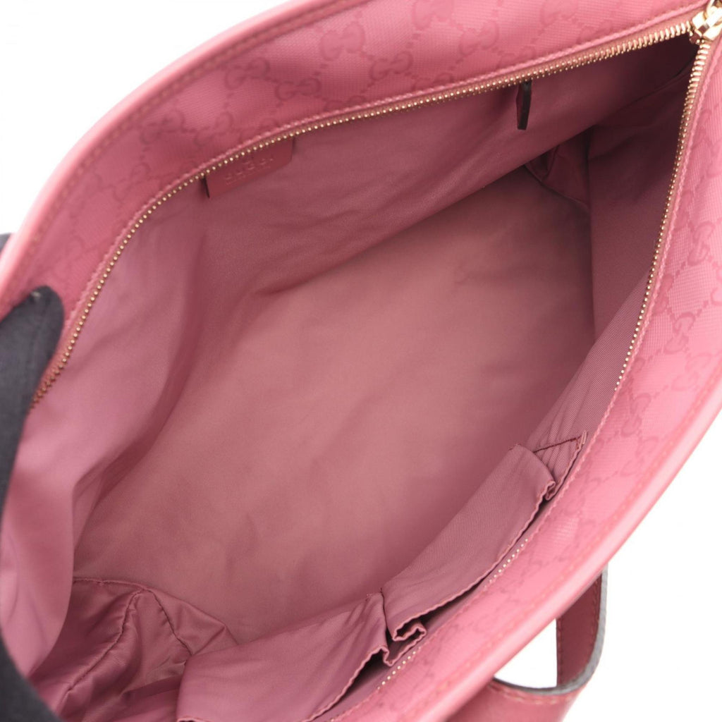 Gucci Pink Coated Canvas Leather Handbag Tote Bag (Pre-Owned)