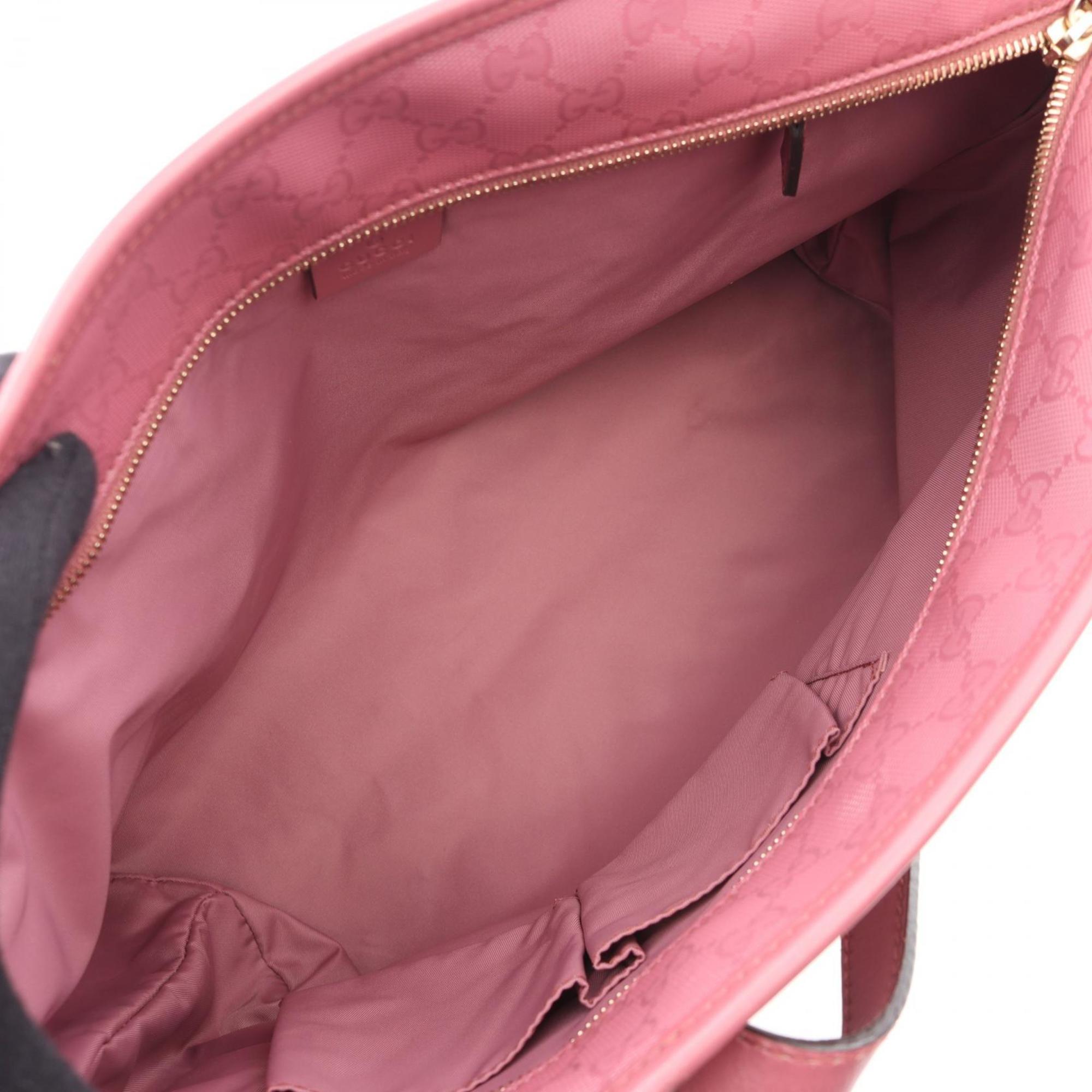 Gucci Pink Coated Canvas Leather Handbag Tote Bag (Pre-Owned)