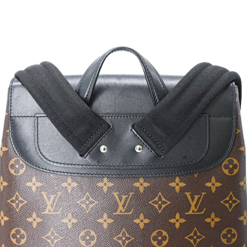 Louis Vuitton Black Brown Monogram Monogram Leather Backpack