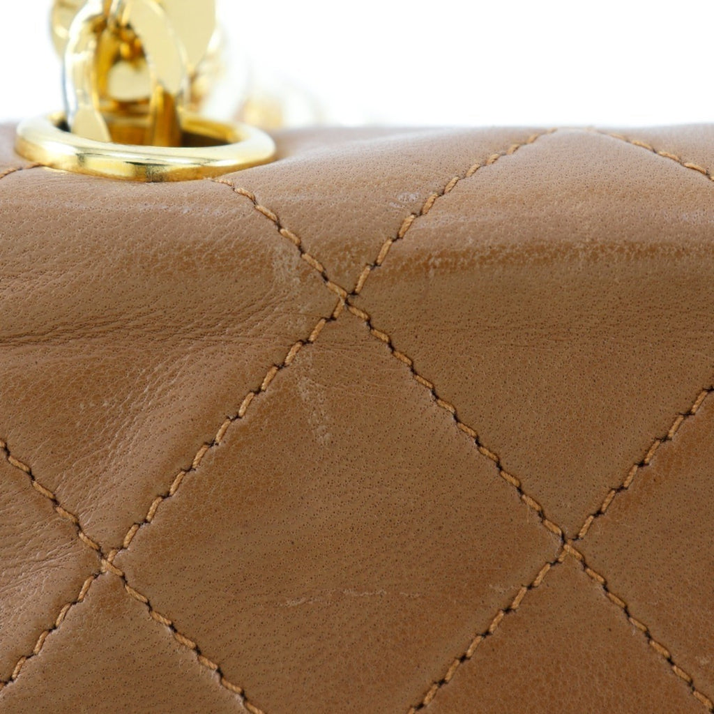 Chanel Beige Leather Handbag