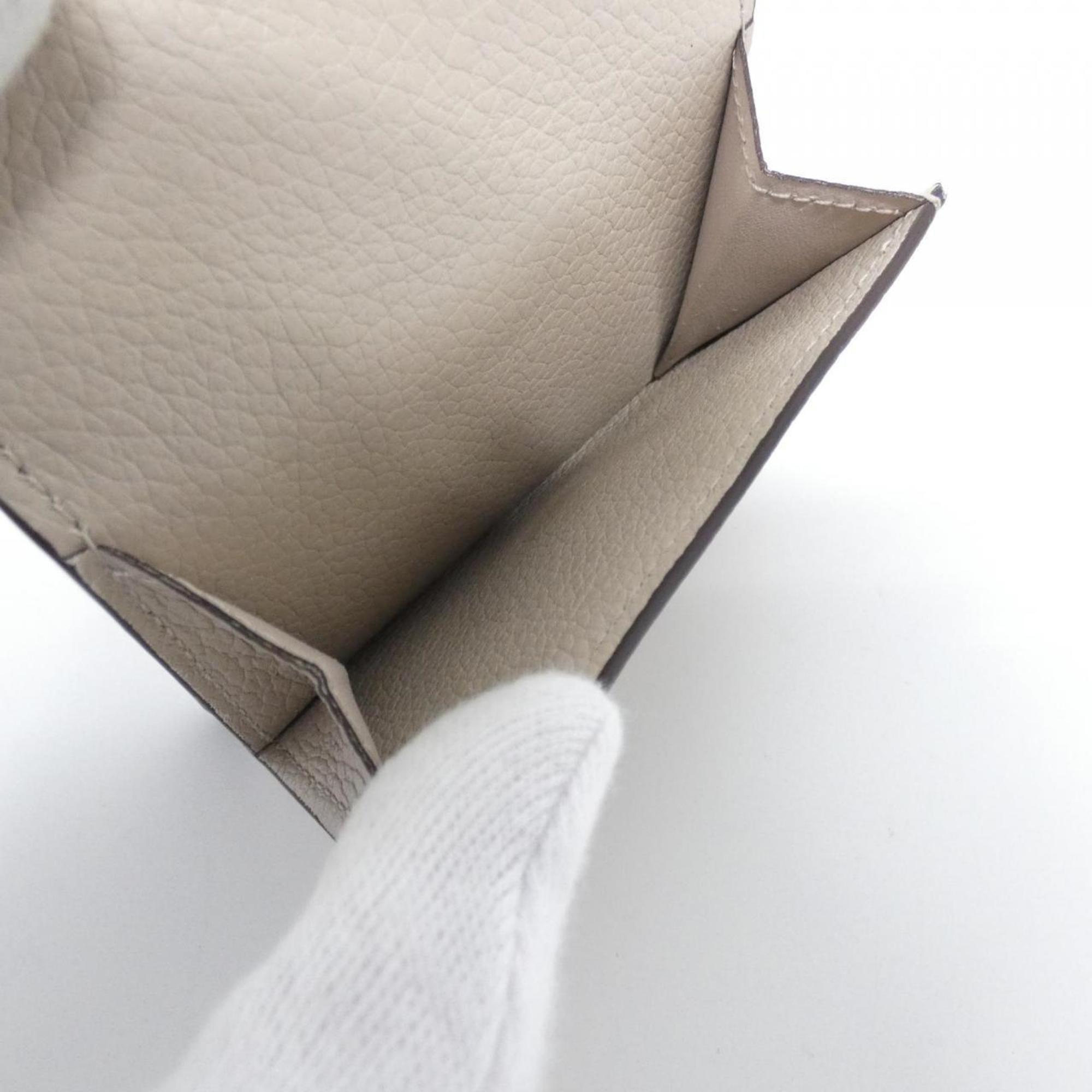 Louis Vuitton Grayish Leather Wallet (Tri-Fold)