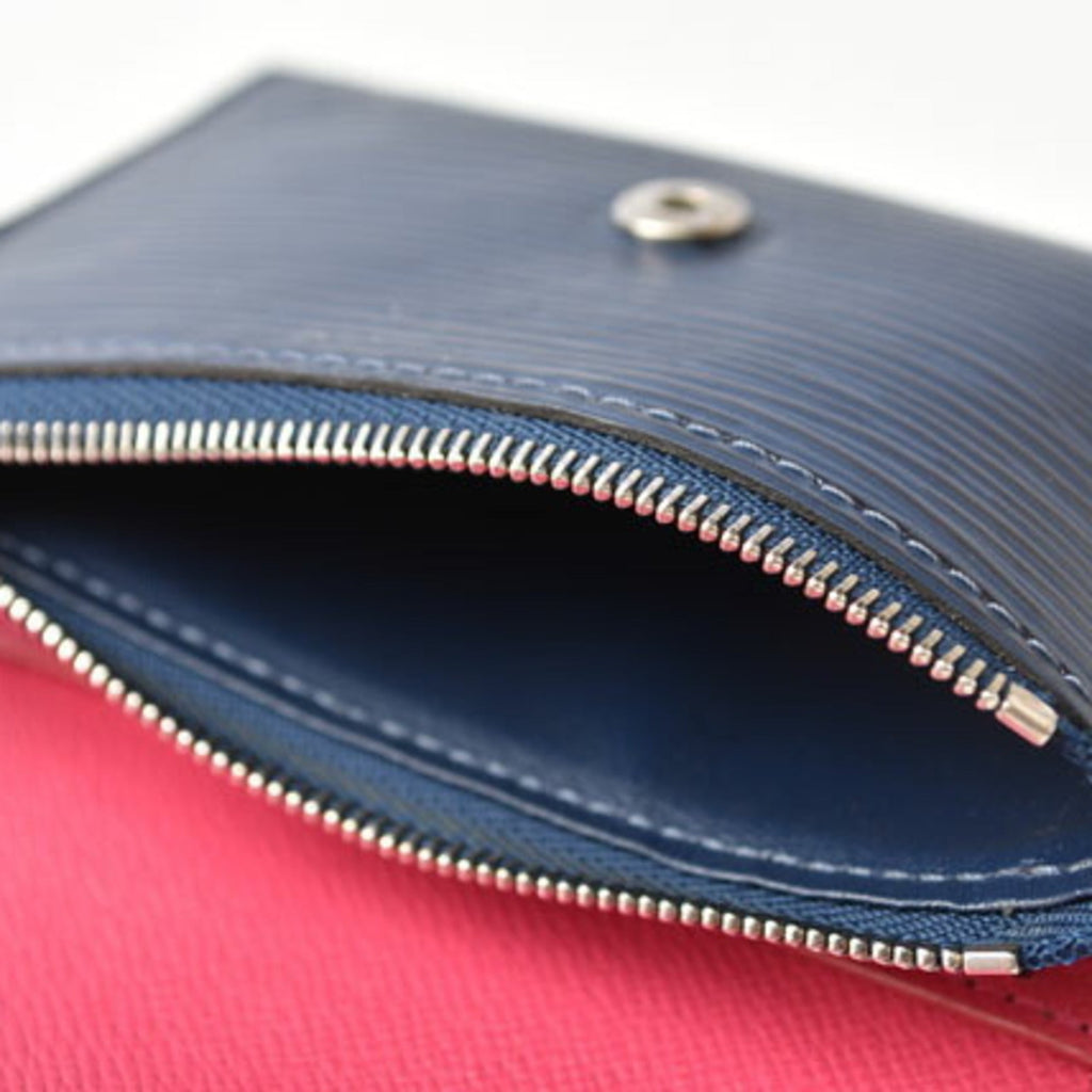 Louis Vuitton Epi Blue Epi Leather Wallet (Tri-Fold)