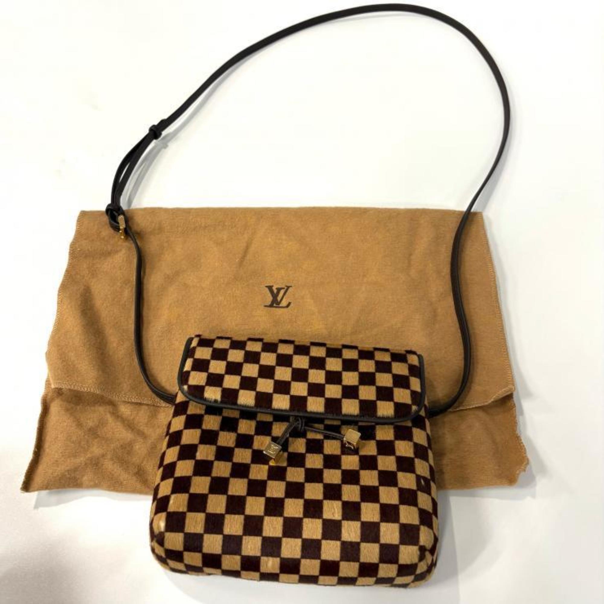 Louis Vuitton Brown Leather Shoulder Bag