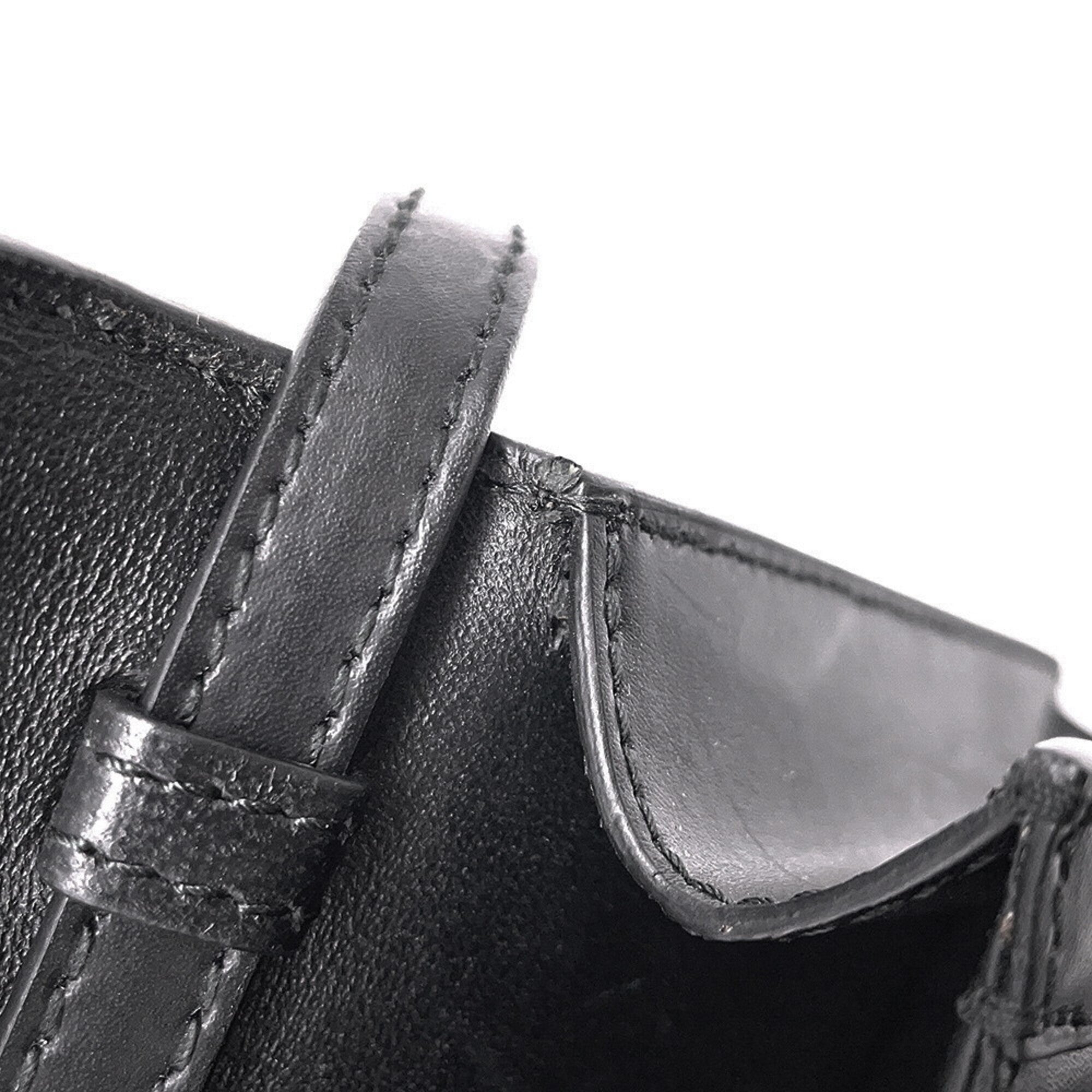 Balenciaga Black Leather Handbag Pouch Shoulder