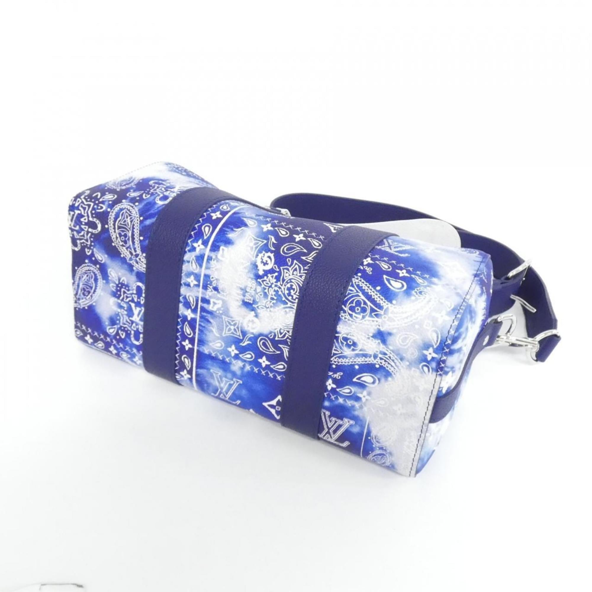 Louis Vuitton Monogram Blue Leather Shoulder Bag