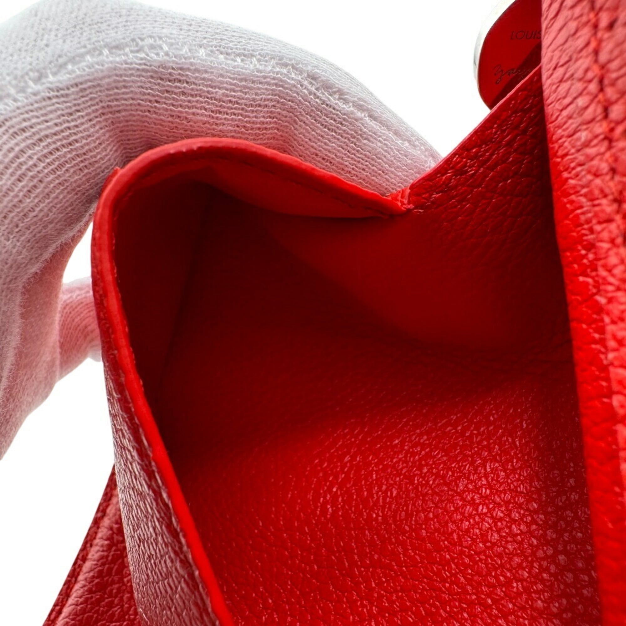 Louis Vuitton Monogram Empreinte Red Color White Leather Wallet