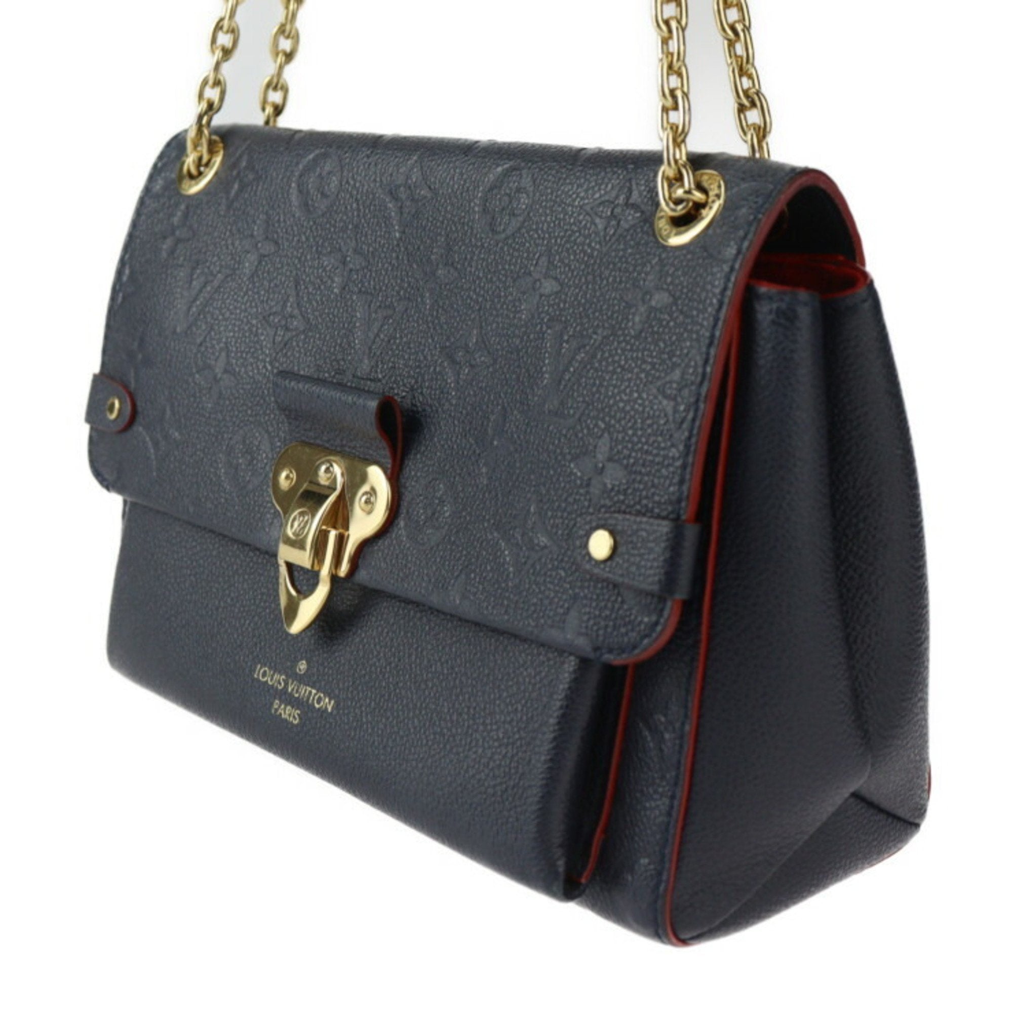 Louis Vuitton Monogram Empreinte Marine Rouge Leather Handbag Pochette Shoulder Bag