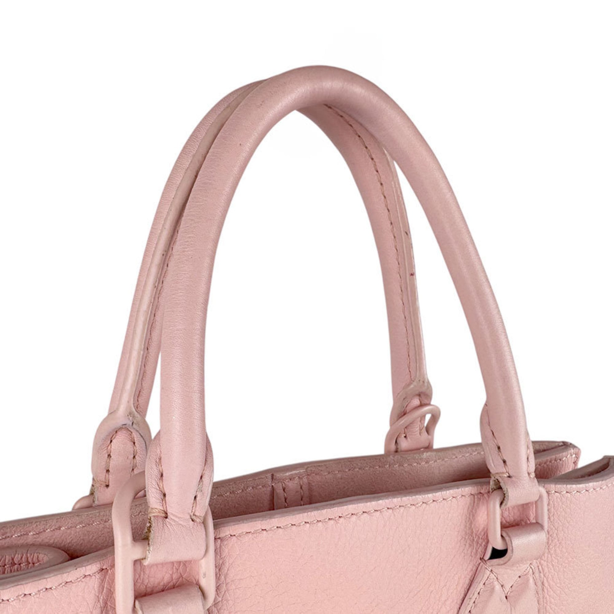 Louis Vuitton Pink Leather Handbag Shoulder Bag