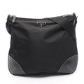 Prada Black Nylon Leather Shoulder Bag