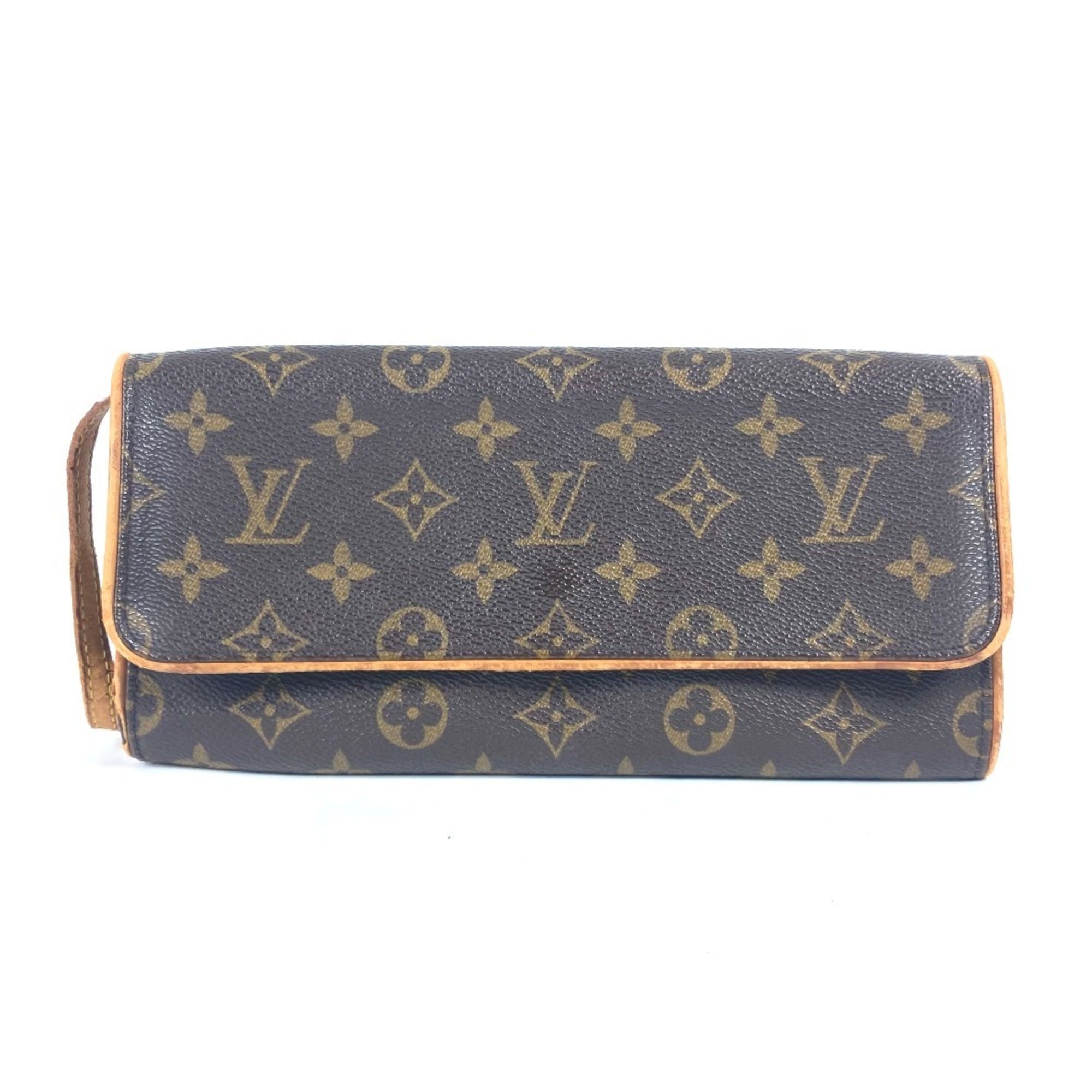 Louis Vuitton Brown Monogram Monogram Clutch Bag Pochette Shoulder Bag