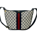 Gucci Navy Red Color Pvc Leather Shoulder Bag (Pre-Owned)