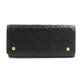 Burberry Black Leather Long Wallet (Bi-Fold)