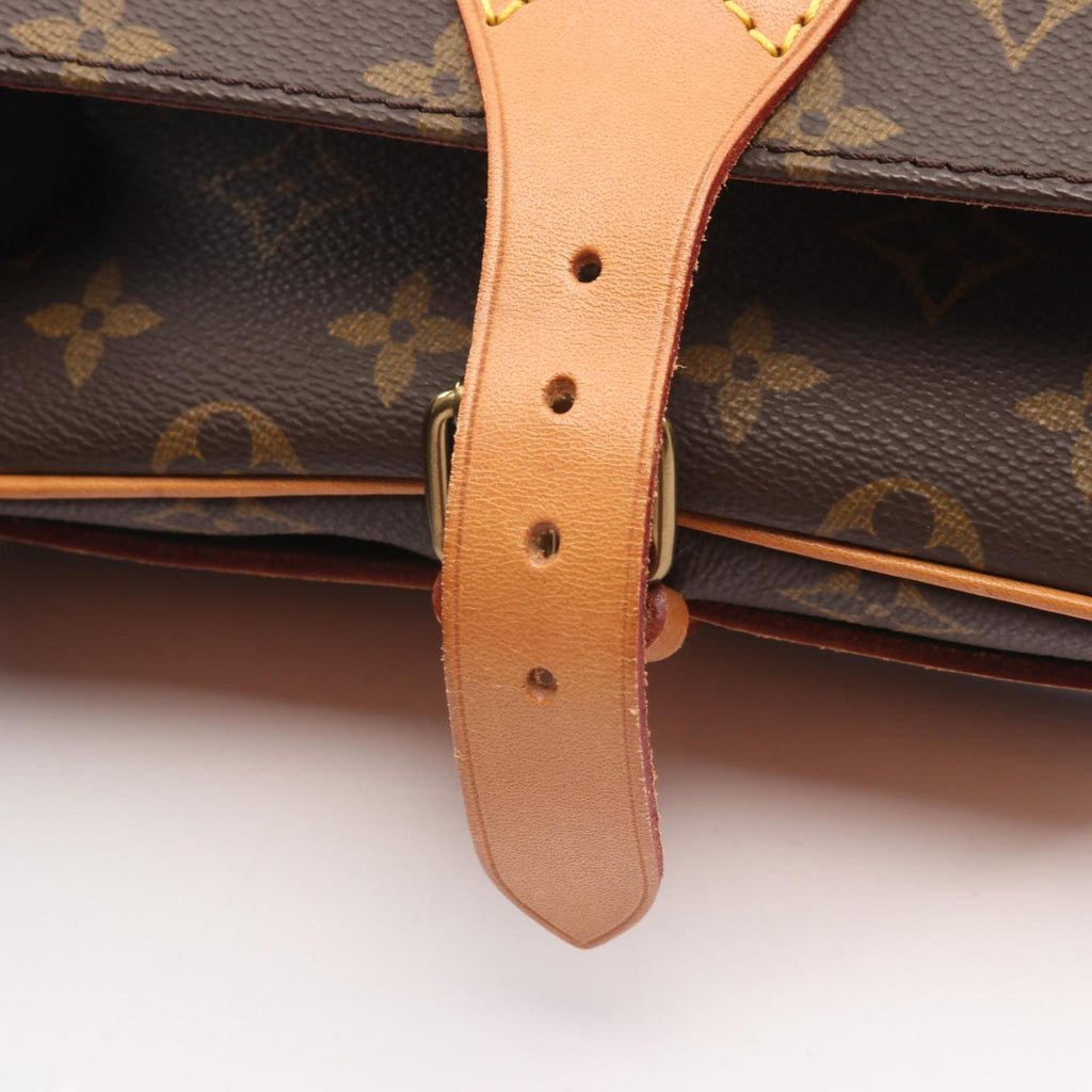 Louis Vuitton Brown Monogram Coated Canvas Leather Shoulder Bag
