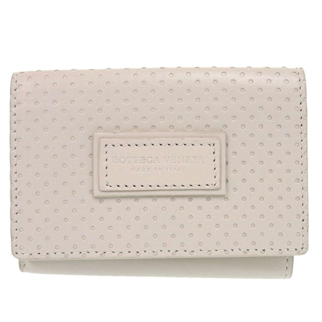 Bottega Veneta Ivory Leather Wallet (Tri-Fold)