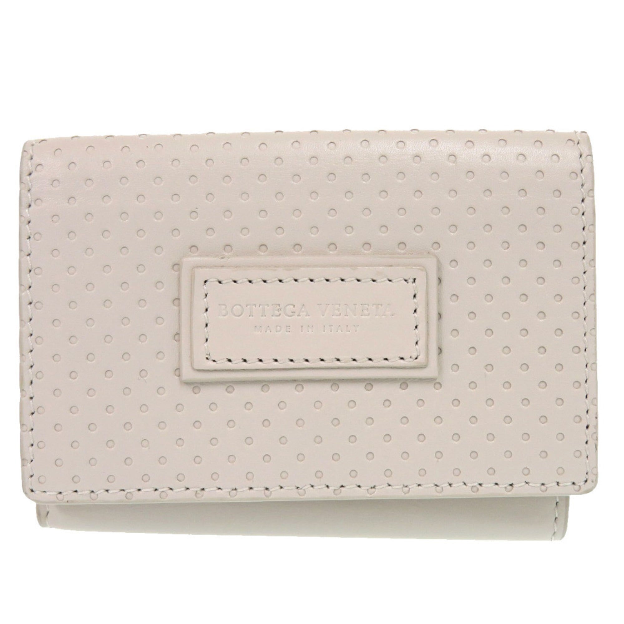Bottega Veneta Ivory Leather Wallet (Tri-Fold)