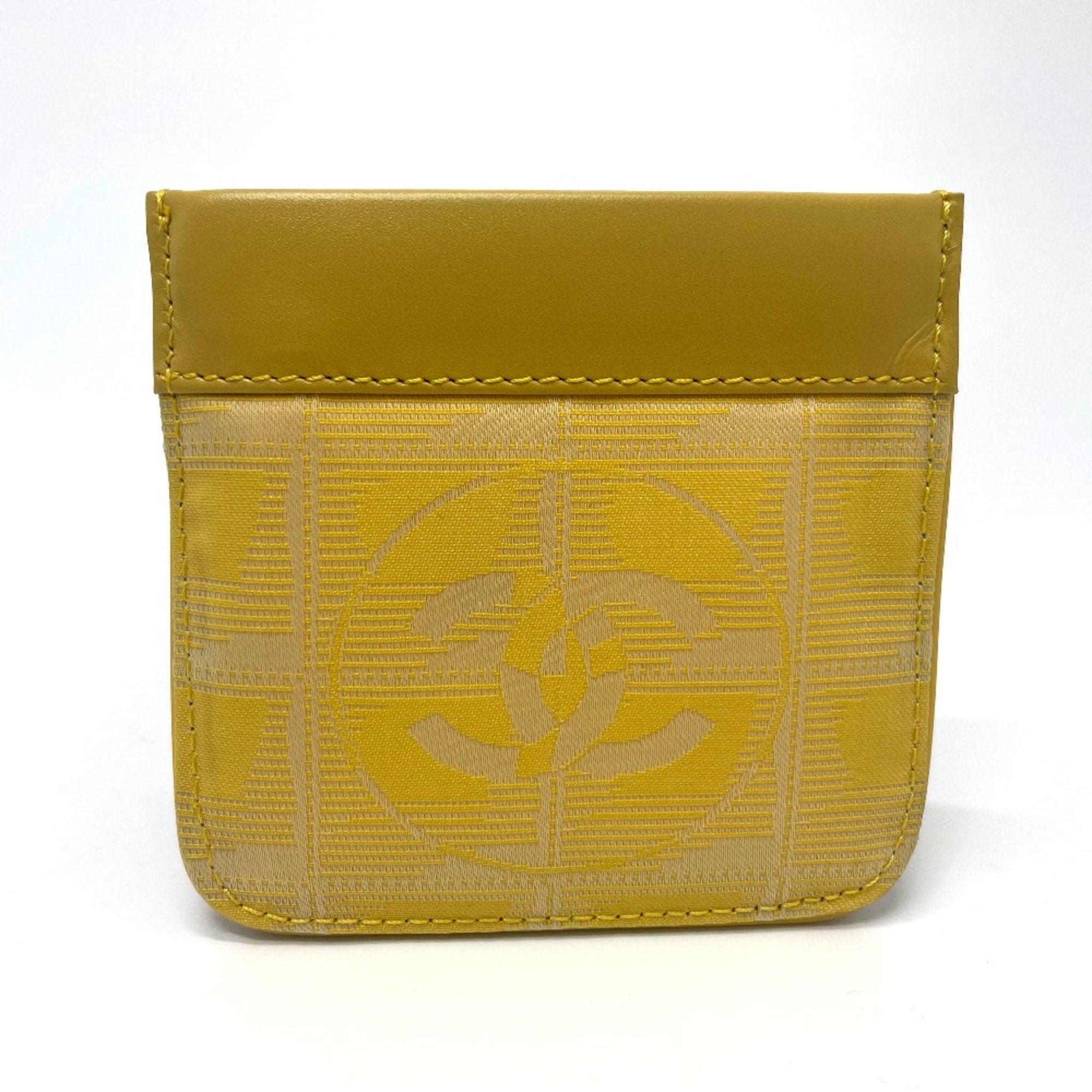 Chanel Yellow Leather Coin Purse/Coin Case