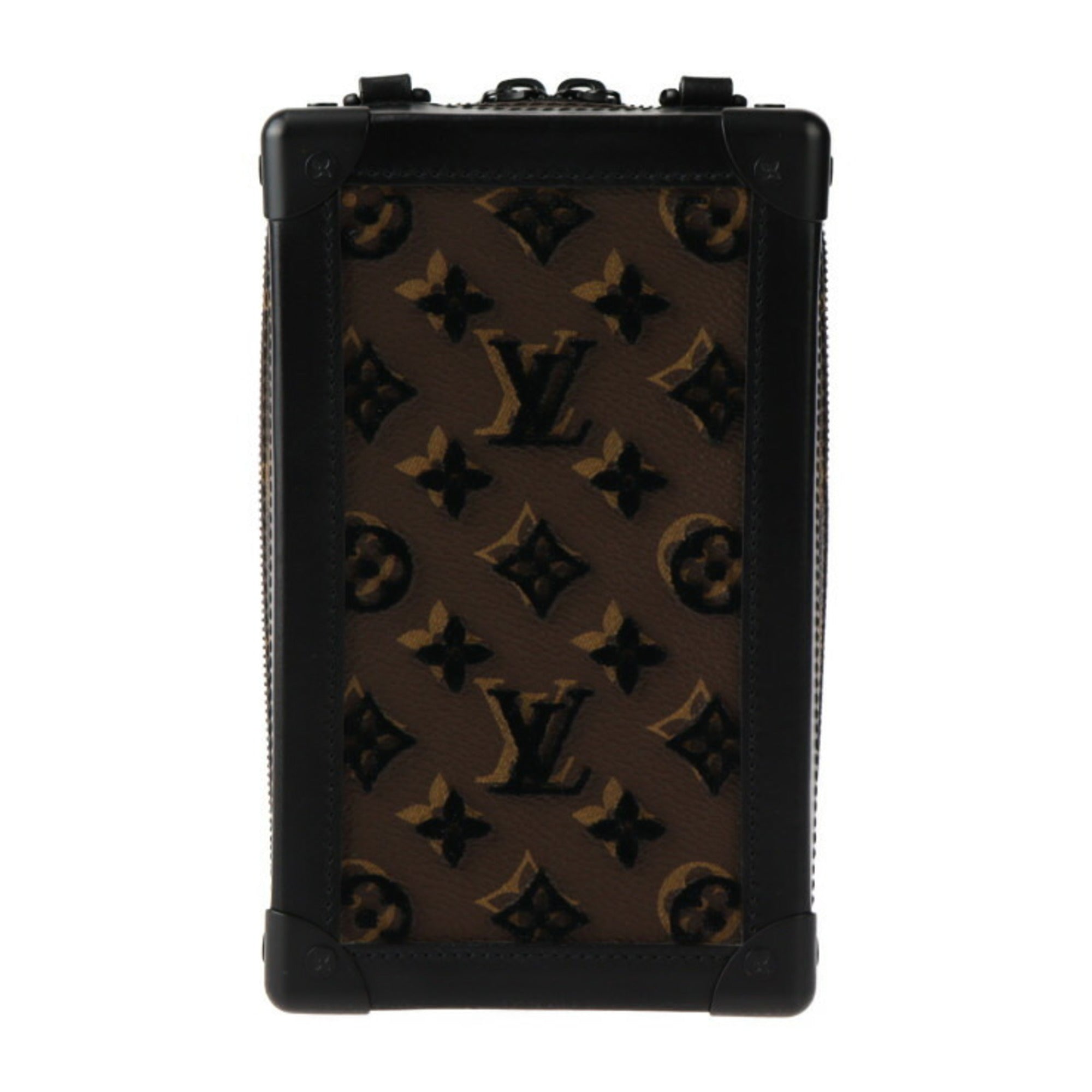 Louis Vuitton Black Brown Monogram Monogram Handbag Pochette Shoulder Bag