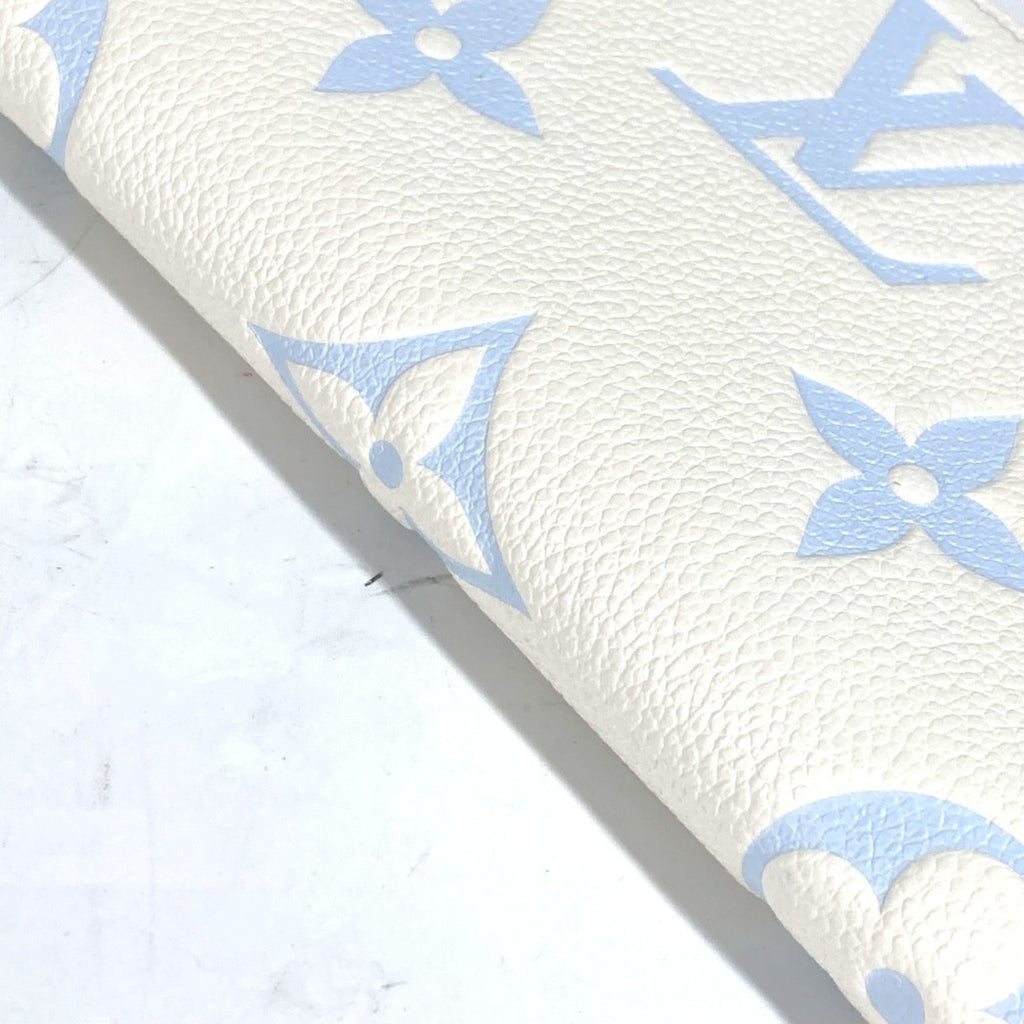 Louis Vuitton Monogram Empreinte Blue White Monogram Empreinte Long Bill Wallet