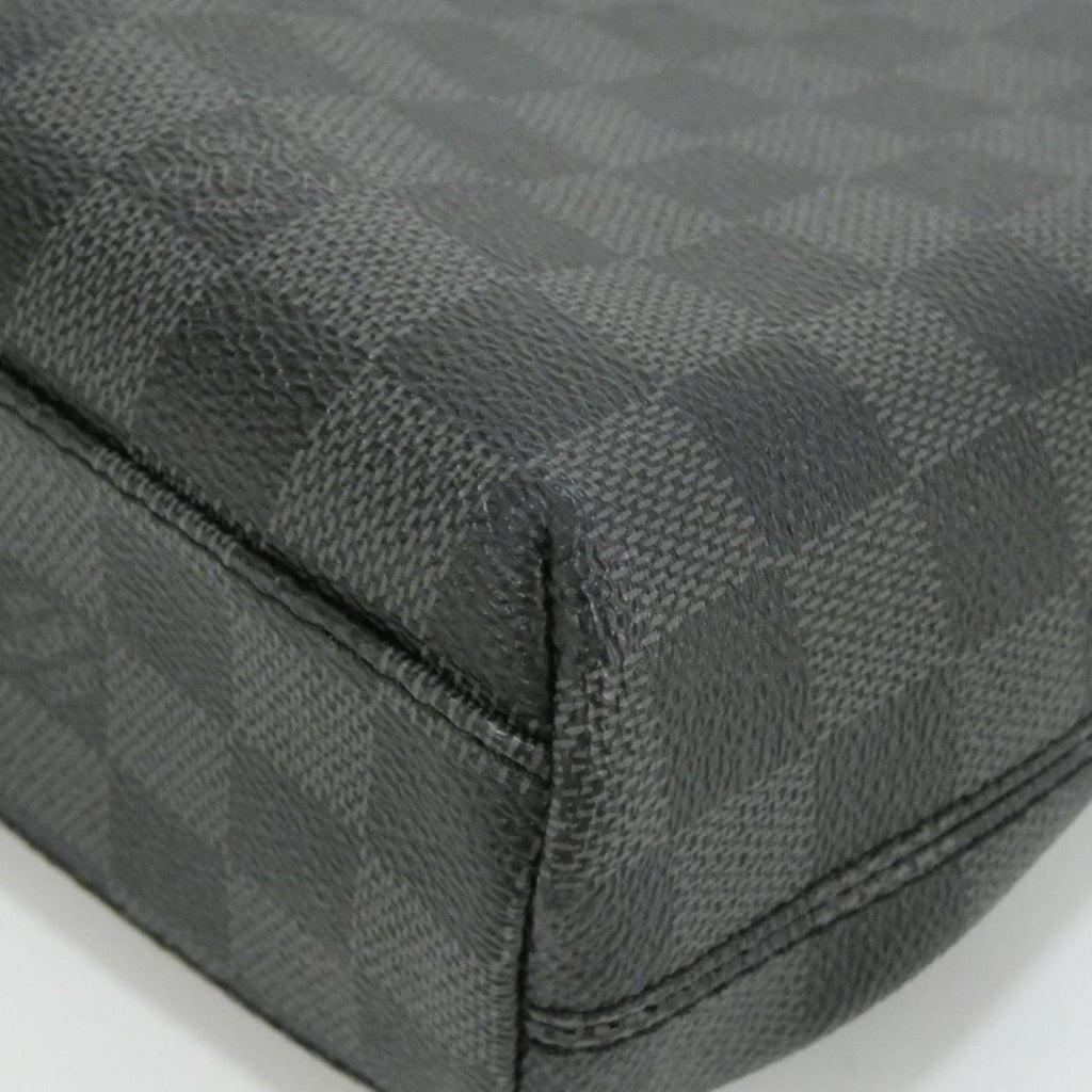 Louis Vuitton Dark Gray Graphite Coated Canvas Shoulder Bag