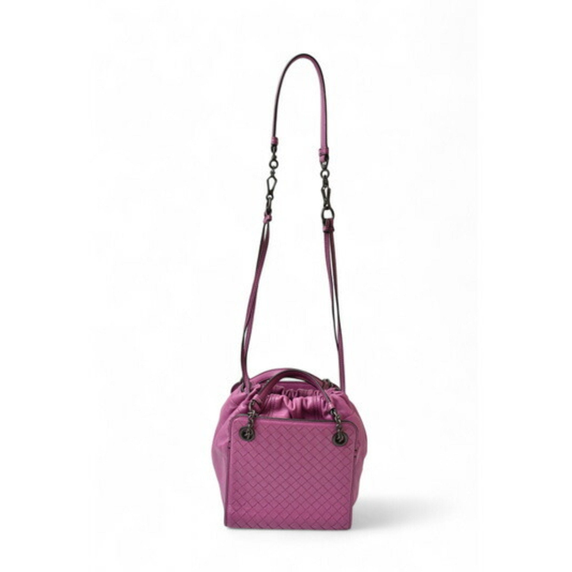 Bottega Veneta Purple Leather Handbag Shoulder Bag