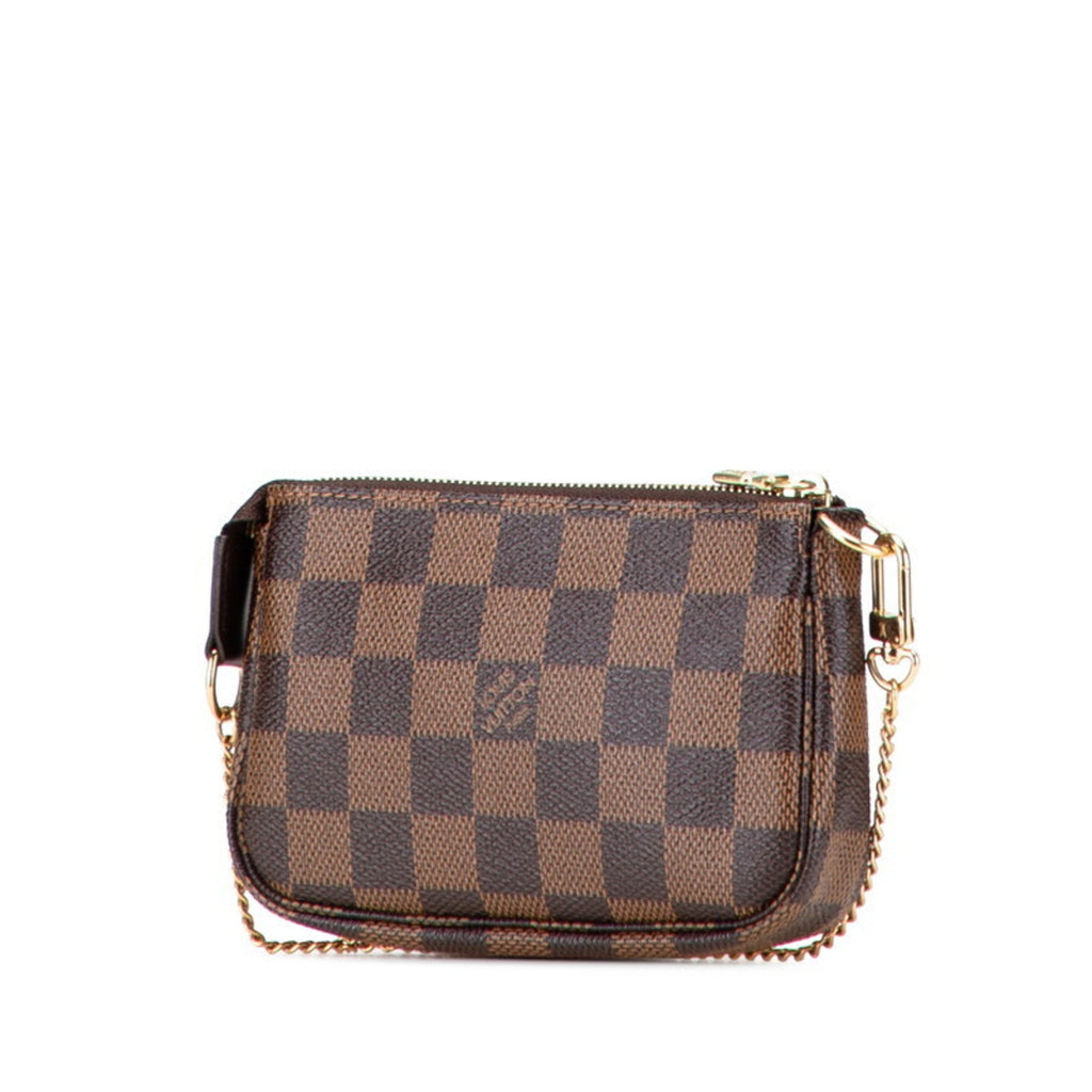 Louis Vuitton Damier Brown Red Color Pvc Leather Handbag Pochette