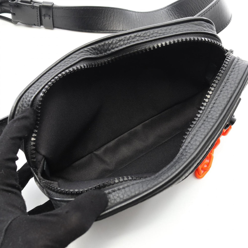 Louis Vuitton Black Noir Leather Fanny Pack Pochette