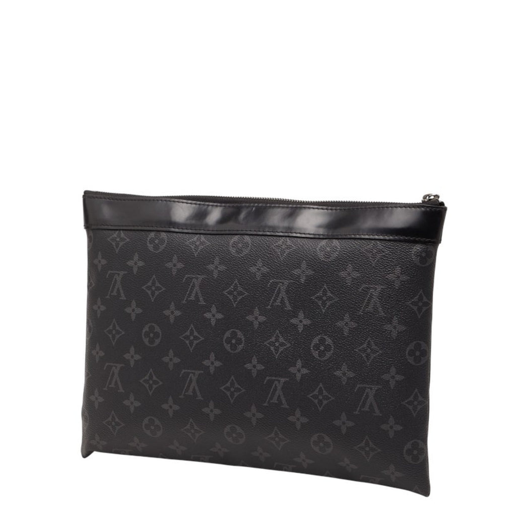 Louis Vuitton Black Pvc Leather Clutch Bag Pochette