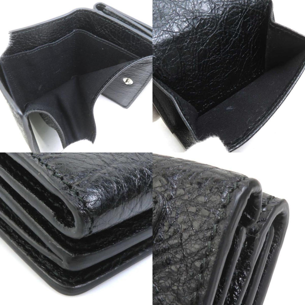 Balenciaga Black Leather Wallet (Tri-Fold)
