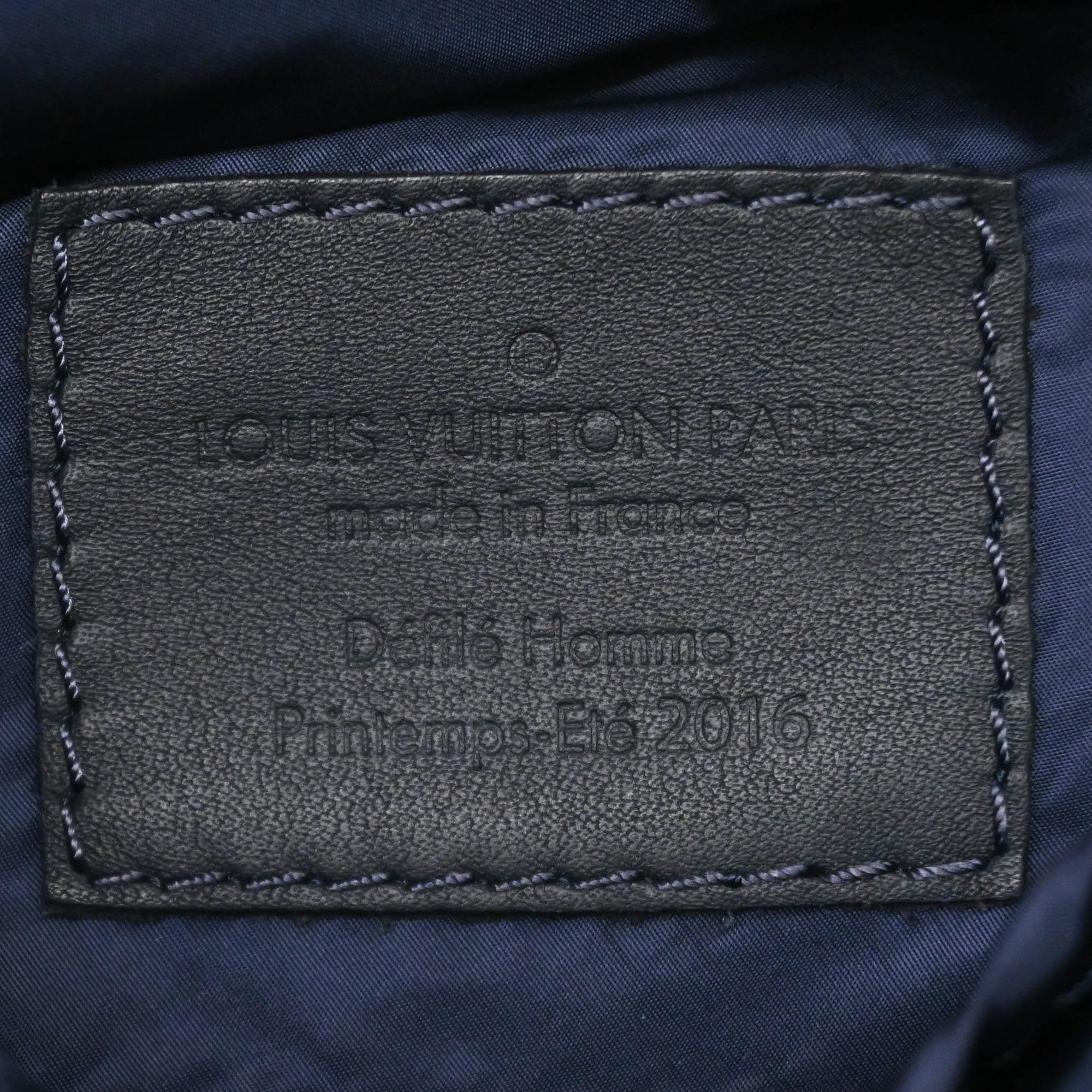 Louis Vuitton Navy White Canvas Backpack