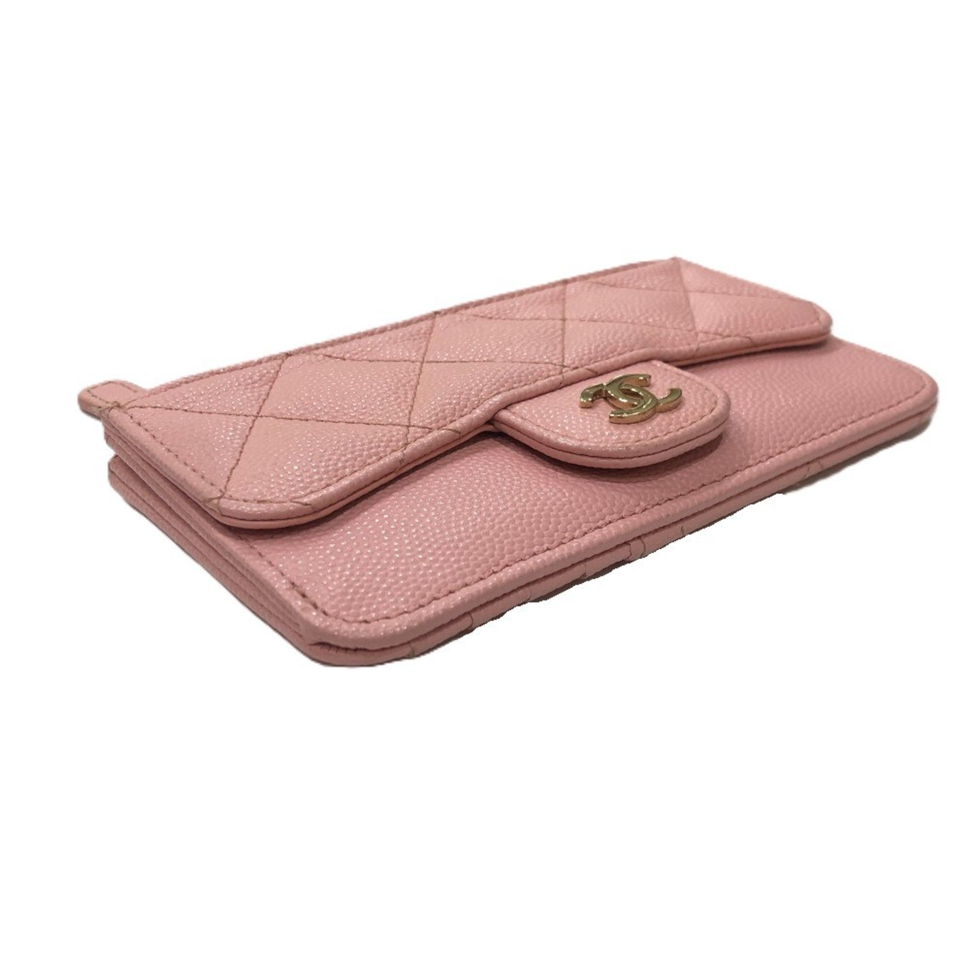 Chanel Pink Grained Calfskin Coin Purse/Coin Case