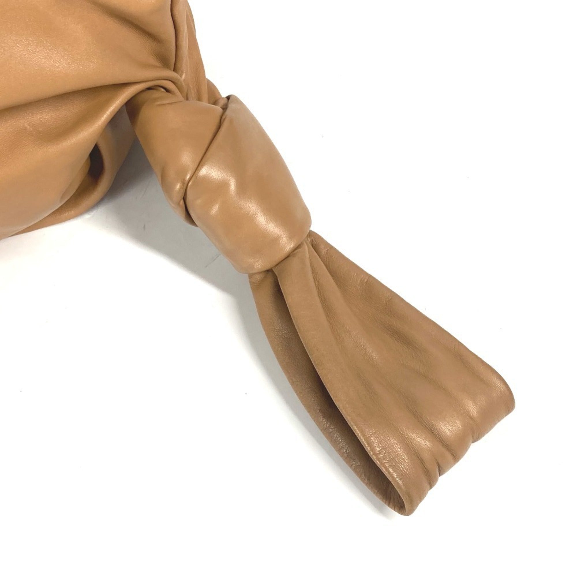 Bottega Veneta Brown Camel Leather Clutch Bag Handbag Pouch