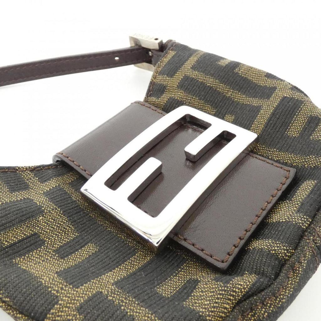 Fendi Silver Canvas Handbag