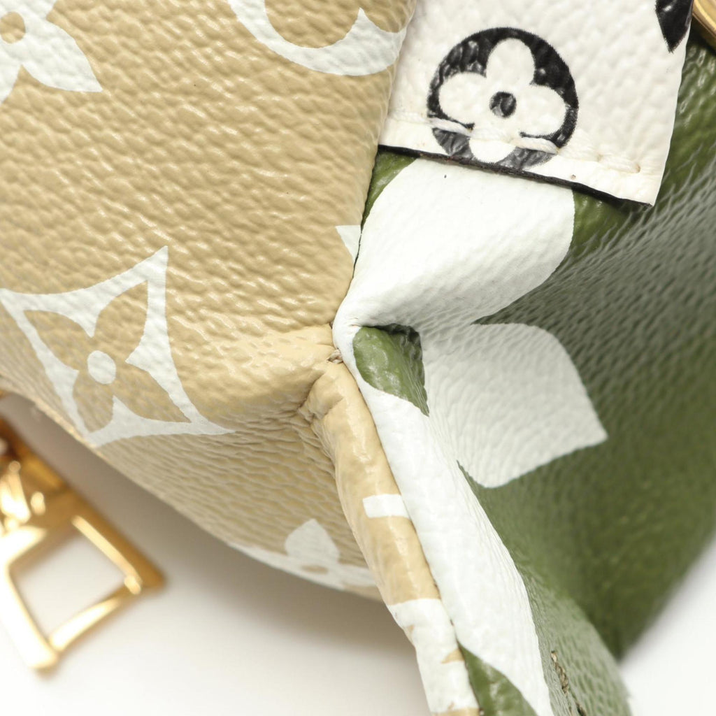 Louis Vuitton Beige Khaki Multi-Color Coated Canvas Leather Fanny Pack