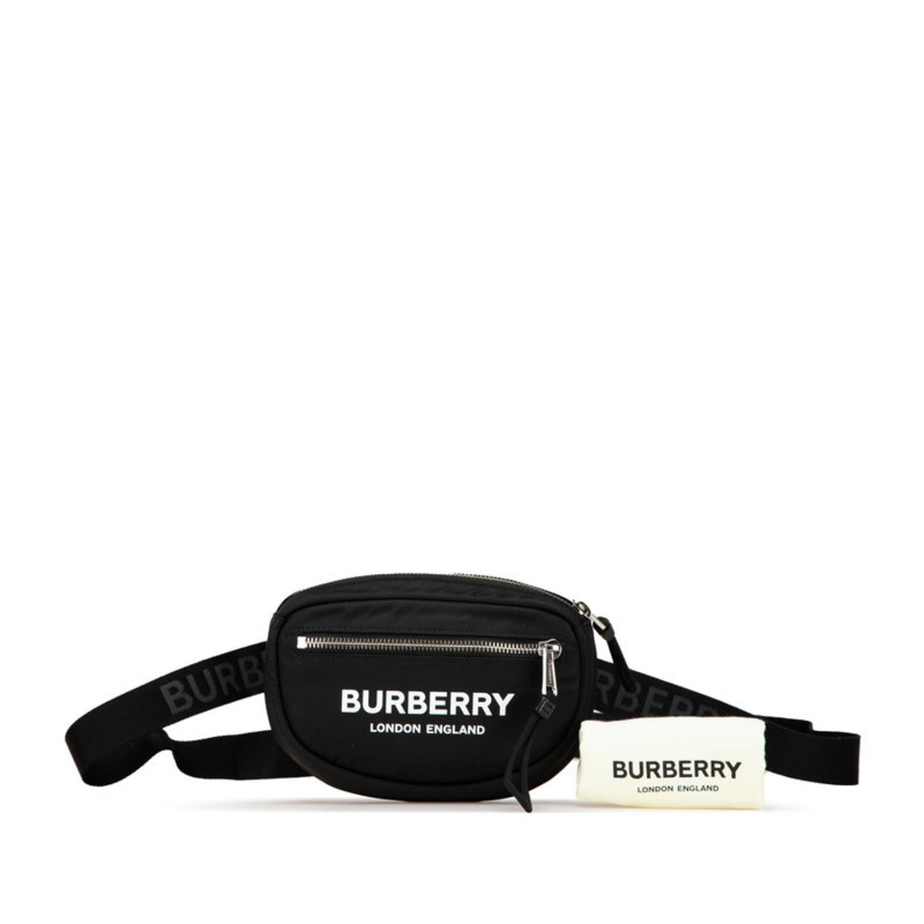 Burberry Black White Nylon Sling Bag