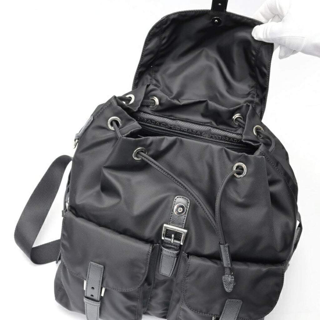 Prada Black Fabric Backpack