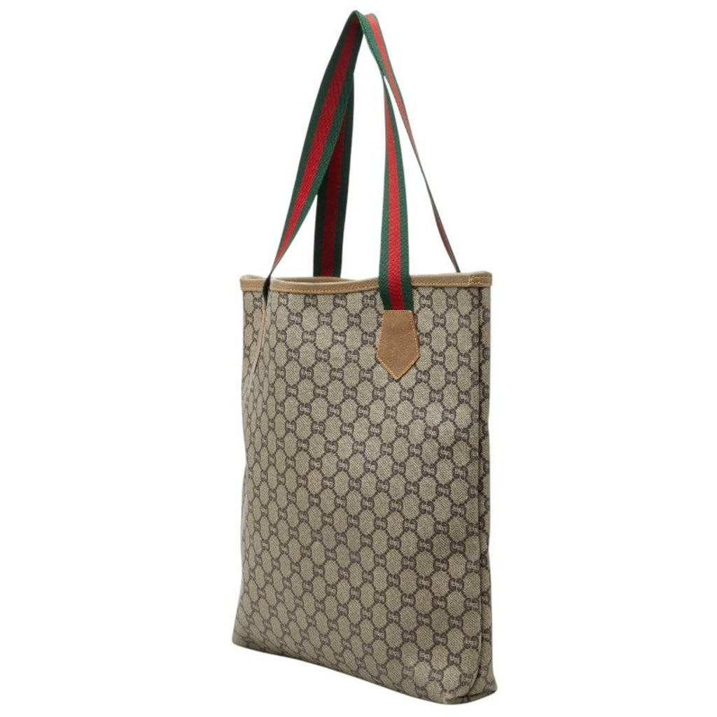 Gucci Beige Multi-Color Pvc Leather Handbag Tote Bag (Pre-Owned)