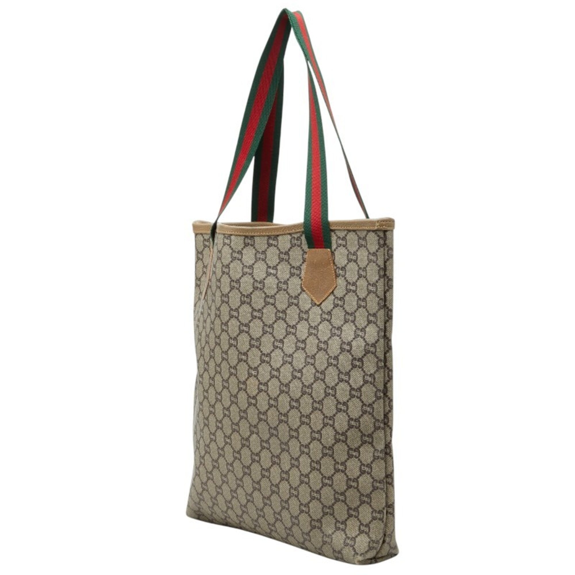 Gucci Beige Multi-Color Pvc Leather Handbag Tote Bag (Pre-Owned)