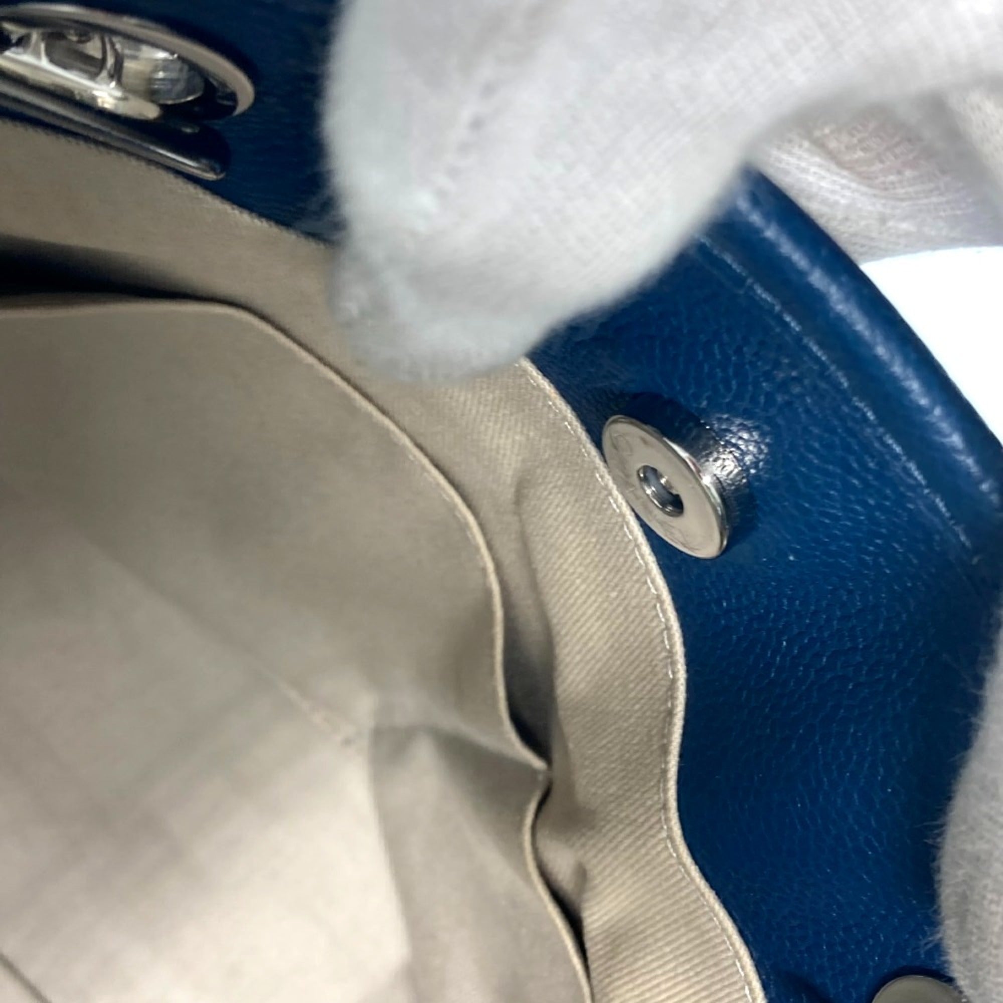 Chanel Navy Leather Shoulder Bag