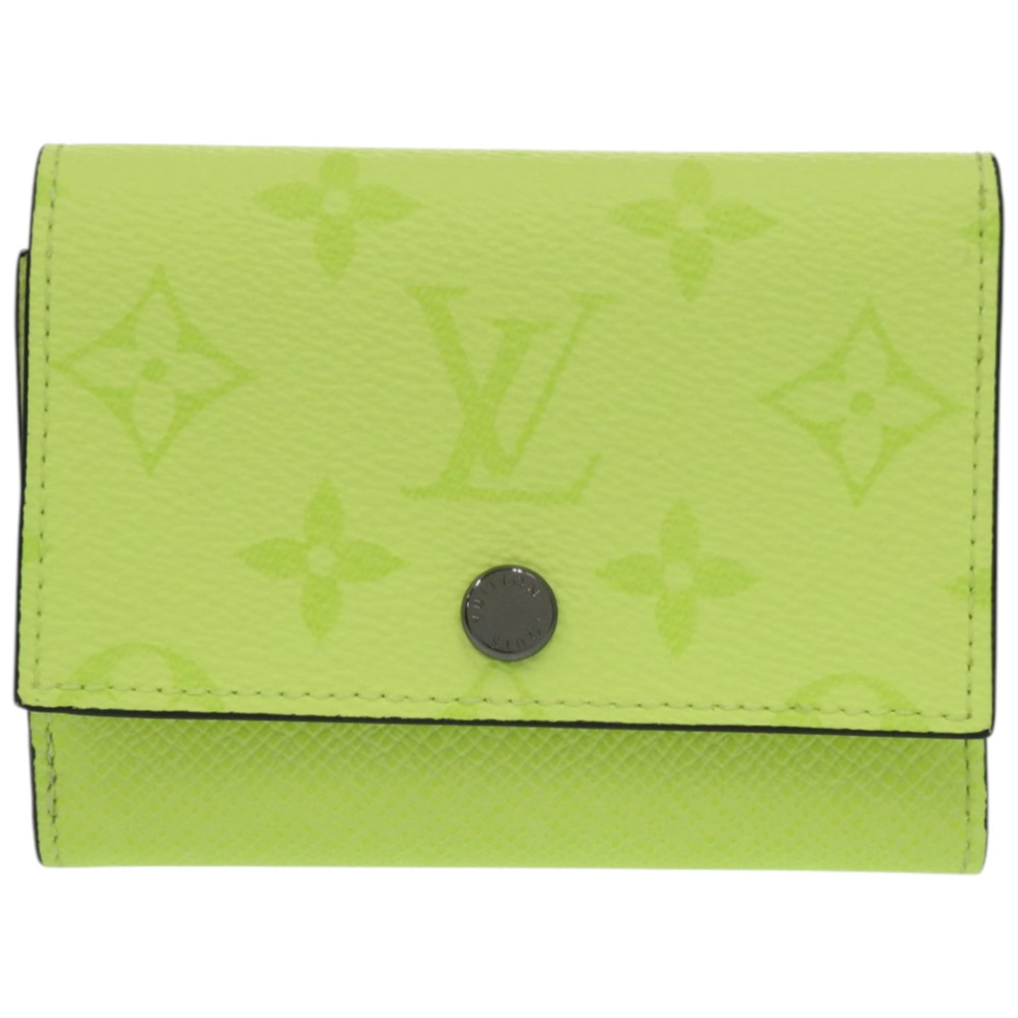Louis Vuitton Black Fluorescent Yellow Monogram Wallet (Tri-Fold)