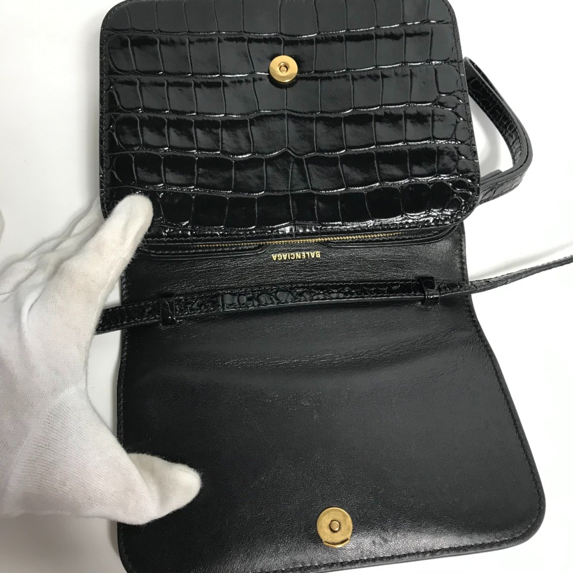Balenciaga Black Leather Shoulder