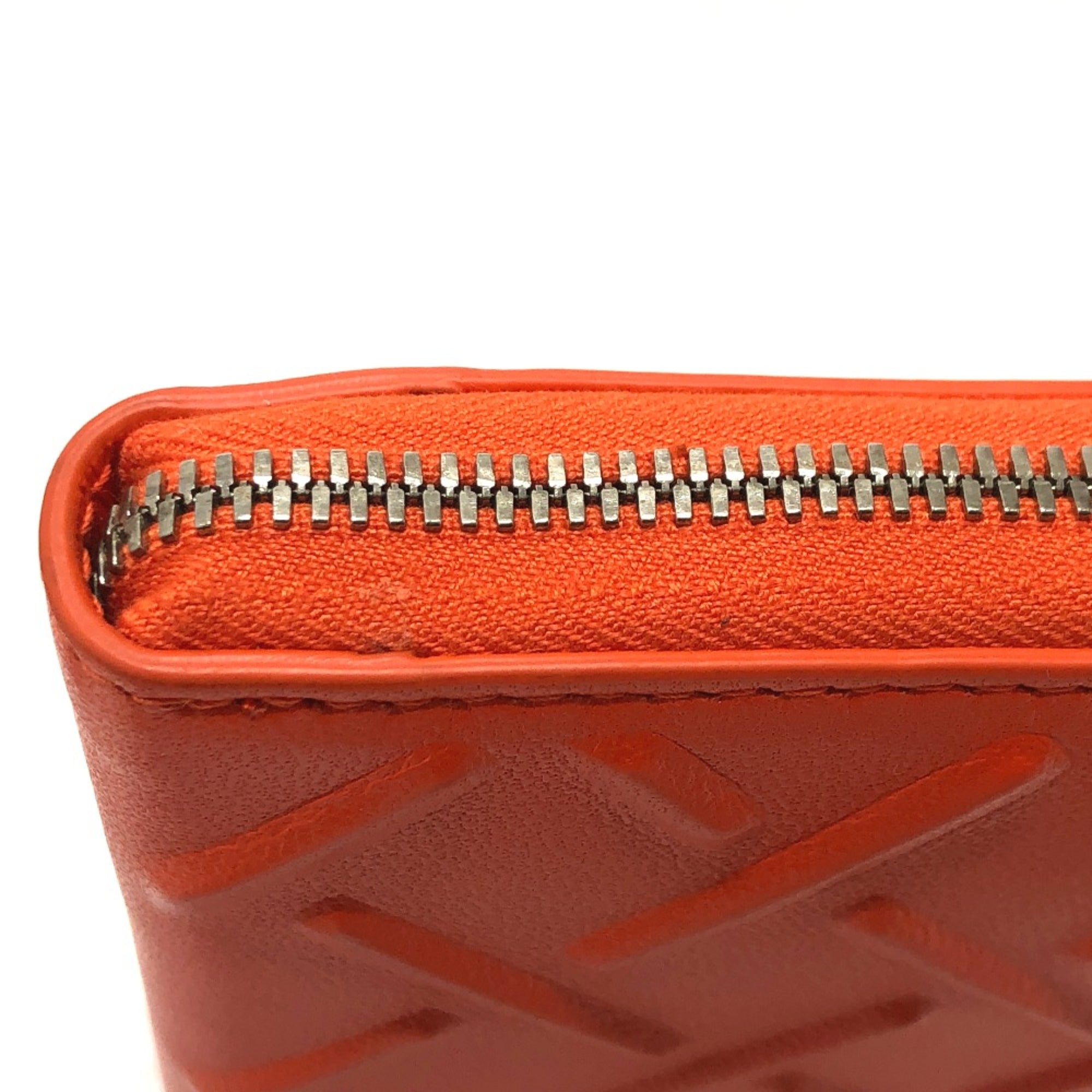 Bottega Veneta Orange Leather Long Wallet (Bi-Fold)